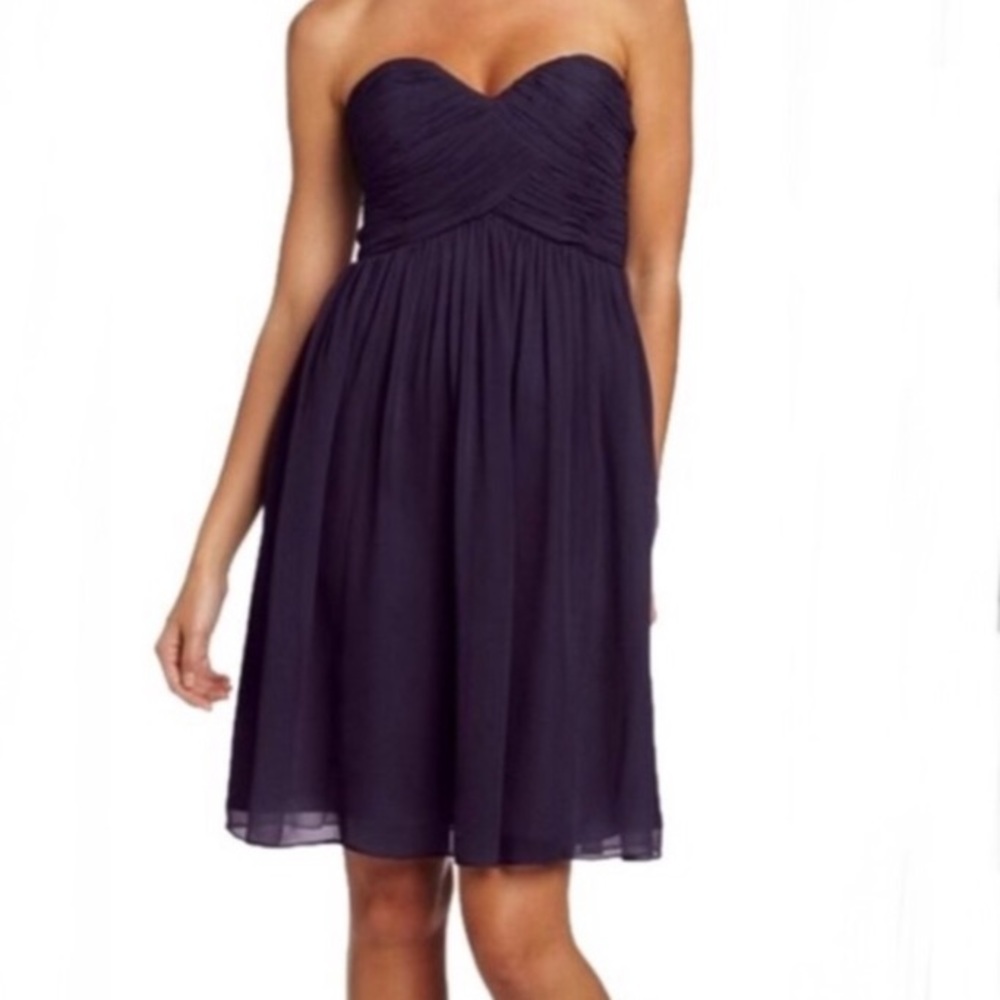 CHIFFON STRAPLESS DRESS DONNA MORGAN
